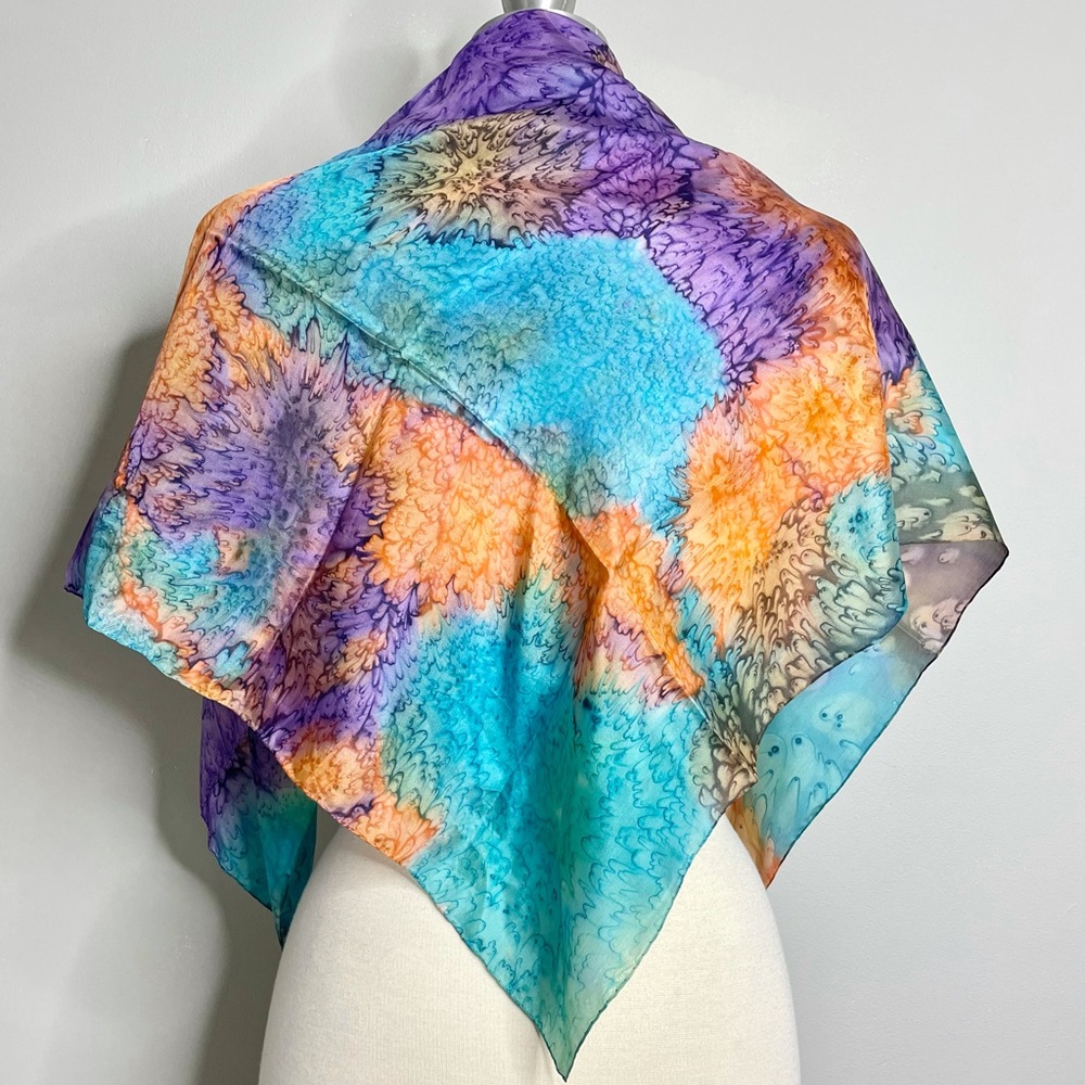 LOTUS Tie Dye 100% Silk Scarf